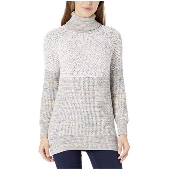 Prana Sweaters - Prana Abelle Cotton Tunic Turtleneck Sweater Admiral Blue Women’s